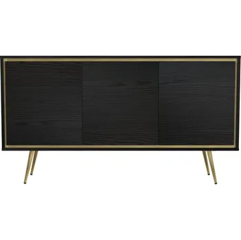 Komoda Třídveřová komoda ALDANA - černý grafit