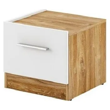 Noční stolek Noční stolek KASTEV - dub stirling / bílý