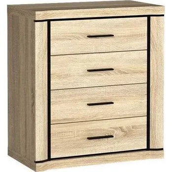 Komoda Úzká šuplíková komoda AIRA - dub sonoma