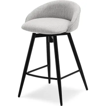 Barová židle Čalouněná barová židle KATIANA - šedá / černá