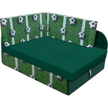 Pohovka Dětská rozkládací pohovka FATAJA - zelená / vzor 3