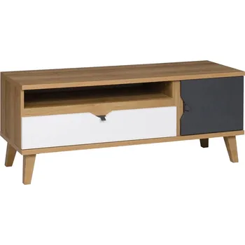 Televizní stolek Stolek pod televizi LARNAKA - dub zlatý / bílý / grafit