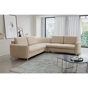 Sedací souprava Rozkládací rohová sedačka KAMPLO 1 - béžová