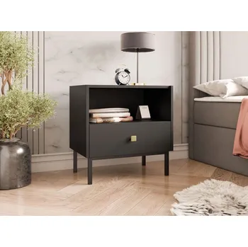 Noční stolek Noční stolek MOLLIE - černý