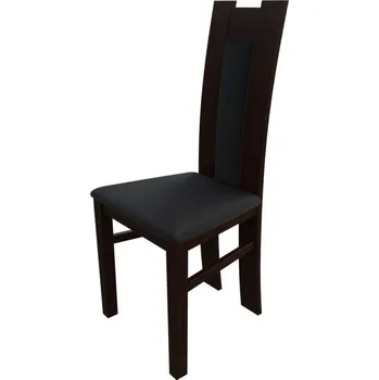 Jídelní židle Jídelní židle MOVILE 18 - ořech / černá ekokůže