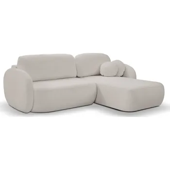 Sedací souprava Rozkládací sedačka s úložným prostorem COBOURG 1 - světlá šedá 2, pravý roh