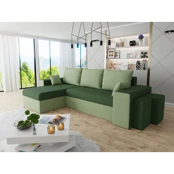 Sedací souprava Sedací souprava s taburety TIMRA - zelená