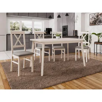 Jídelní stůl Jídelní sestava s rozkládacím stolem 4+1 ADELBITE 12 - kašmír / béžová