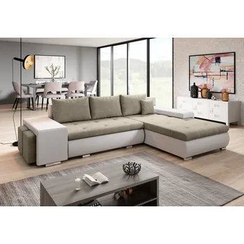 Sedací souprava Sedací souprava s taburety EDERA MINI - bílá / béžová