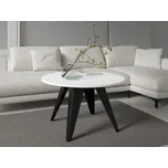 Kulatý konferenční stolek ORESTA - černý / arktický bílý