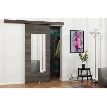 Interiérové dveře Posuvné interiérové dveře se zrcadlem VIGRA 9 - 90 cm, jasan tmavý