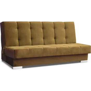 Pohovka Rozkládací pohovka GAMBI s úložným prostorem - hořčicová