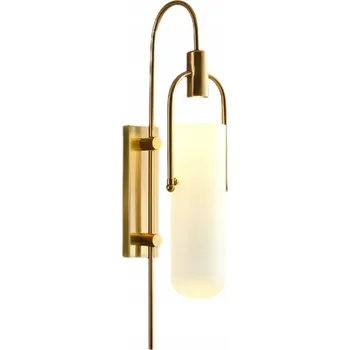 Nástěnné svítidlo Balde - LED Nástěnné Svítidlo 65 cm Zlatý Kov + Sklo