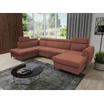 Sedačka na každodenní spaní do U LAKEWAY XL - indická růžová, pravý roh