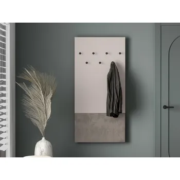 Věšák Čalouněný nástěnný věšák RENATE - kašmír / béžový