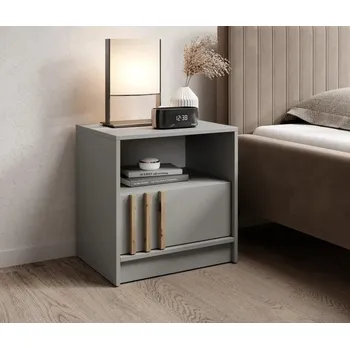 Noční stolek Noční stolek MARFA - šedý / dub artisan