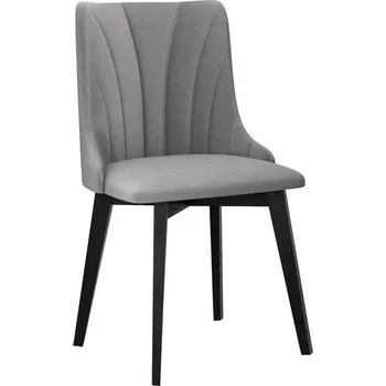 Jídelní židle Čalouněná židle do jídelny AFTON 10 - černá / světlá šedá
