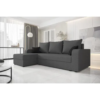 Sedací souprava Rohová sedací souprava s opěrkami HORTENZIE - šedá