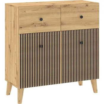 Komoda Komoda s dvířky a šuplíky HEWITT - dub artisan
