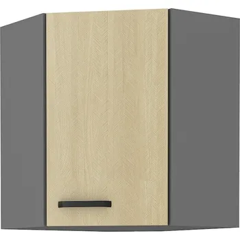 Kuchyňská skříňka Horní rohová skříňka MYRIAM - 60x60 cm, vzorovaná / antracit