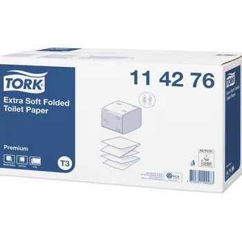 Toaletní papír TORK 114276 Toaletní papír T3 BULK skládaný, celulóza, měkký, bílý