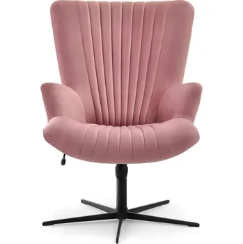 Křeslo Otočné křeslo ELSIO - růžové / černé