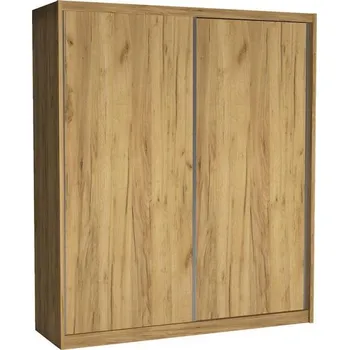 Šatní skříň Šatní skříň 208 cm s posuvnými dveřmi BERLINA 1 - dub kraft zlatý