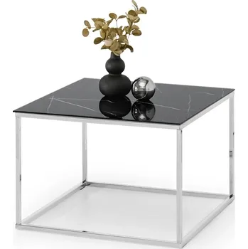 Konferenční stolek Konferenční stolek JENAR - chrom / černý mramor