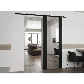 Interiérové dveře Interiérové zrcadlové posuvné dveře CONROE 2 - 90 cm, černé