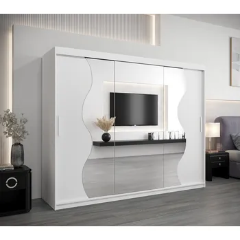 Šatní skříň VENETI ROZALIE 250 cm bílá