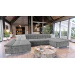 Sedací souprava do U APOLENA - tmavá šedá / světlá šedá