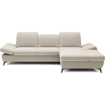 Sedací souprava Rohová rozkládací sedací souprava BROCKVILE - krémová, pravý roh