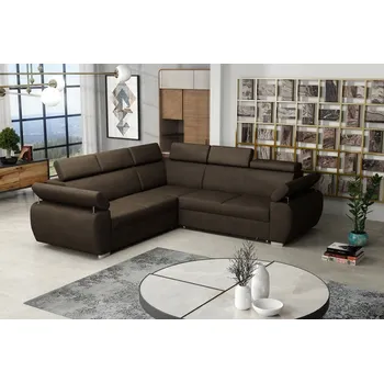 Sedací souprava Rozkládací rohová sedačka ORITUKO MAXI - hnědá