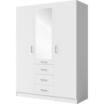 Šatní skříň Šatní skříň se zrcadlem 151 cm SIBATE - bílá