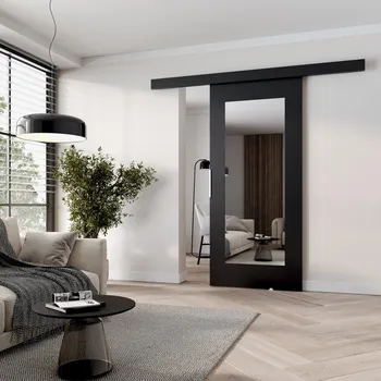 Interiérové dveře Posuvné dveře se zrcadlem BARRET 19 - 86 cm, černé