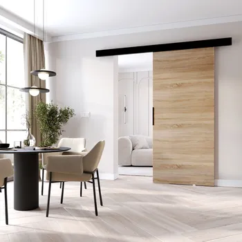 Interiérové dveře Posuvné dveře do interiéru BARRET 11 - 86 cm, dub sonoma / černé