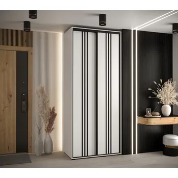 Šatní skříň Šatní skříň ASIRI 6 - 120/60 cm, bílá / černá