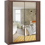 Šatní skříň 180 cm se zrcadlem CORTLAND 3 - dub monastery