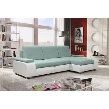 Sedací souprava Sedací souprava s úložným prostorem XAVERA - bílá / tyrkysová