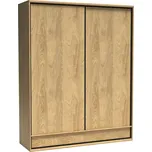 Skříň s posuvnými dveřmi GINETTE - šířka 178 cm, ořech hikora