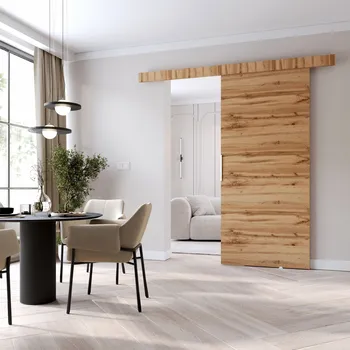 Interiérové dveře Posuvné dveře na stěnu BARRET 1 - 76 cm, dub wotan