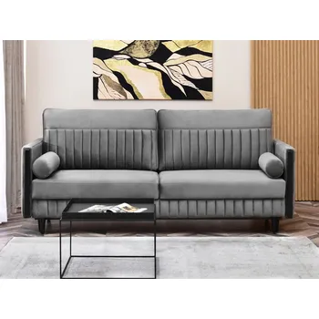 Pohovka Rozkládací pohovka EMELDA - šedá / černá