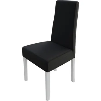 Jídelní židle Čalouněná jídelní židle MOVILE 38 - bílá / černá ekokůže