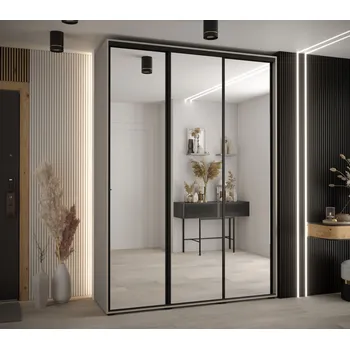 Šatní skříň Šatní skříň INDIRA 2 - 170/45 cm, kašmír / černá