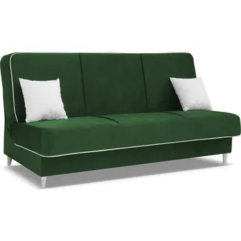 Pohovka Rozkládací pohovka STEFANIA s úložným prostorem - láhvově zelená