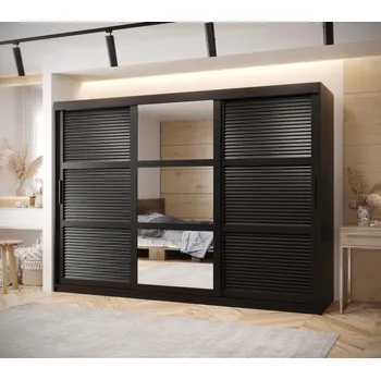 Šatní skříň Šatní skříň MATILDA 2 - 250 cm, černá / černá