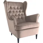 Křeslo ušák BELO - béžové