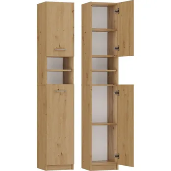 Koupelnový nábytek Úzká koupelnová skříňka JANNO - dub artisan