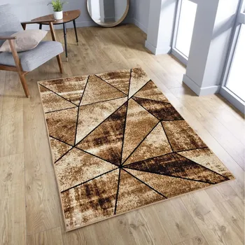 Koberec Geometrický kusový koberec 300x400 cm LUKEN - béžový