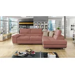 Rohová rozkládací sedačka SAN DIEGO - růžová, pravý roh